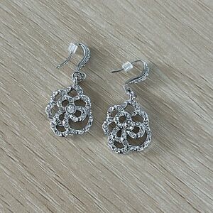EXPRESS Silver pave earrings